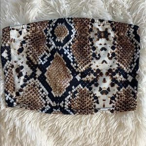 Snakeskin bandeau top